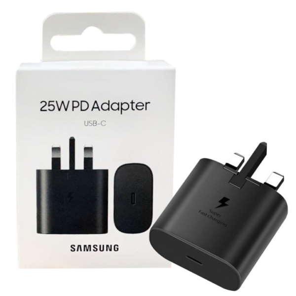 Samsung Schnellladegerät, USB-C, 25W Without Data Wire, Black - Image 2